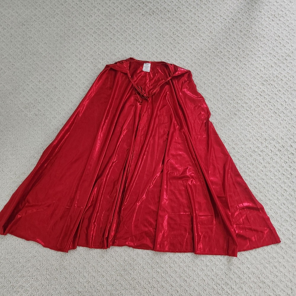 Halloween‎ Metallic Red Cape One Size Shiny Costume Accessory Tie Neck